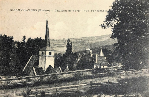 1200px carte postale la chapelle et le chateau de vers